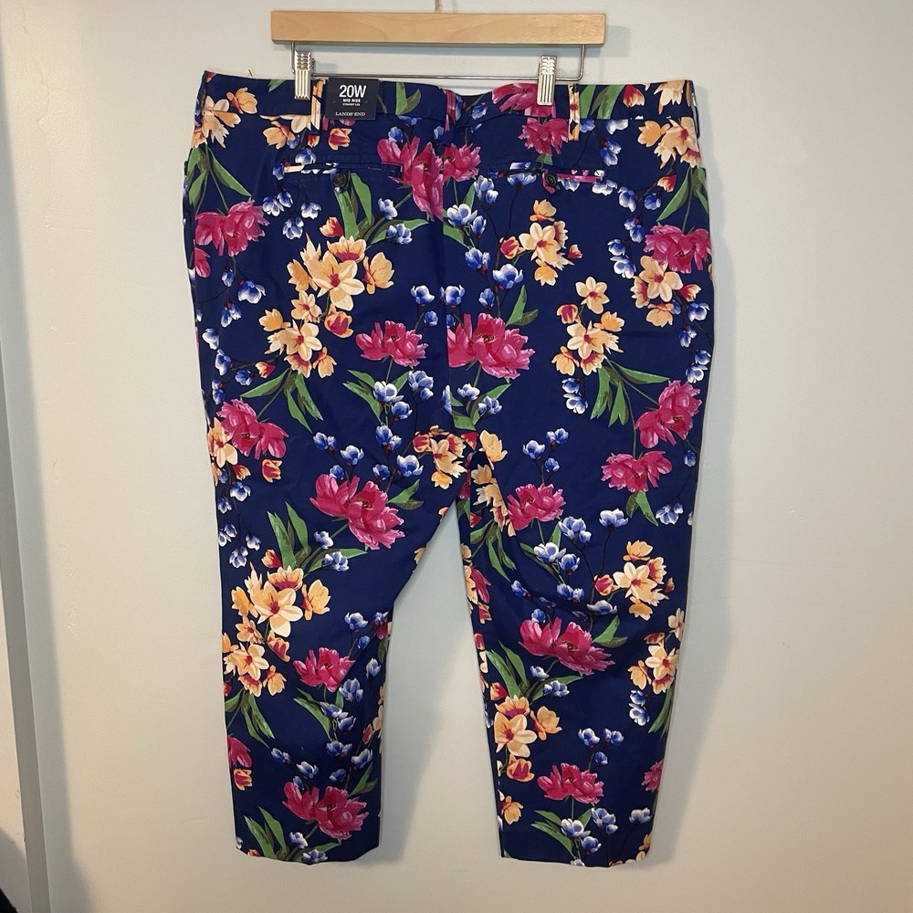 Lands End NWT Flower Straight Leg Stretch Pants‎ Sz 20W - Picture 3 of 7